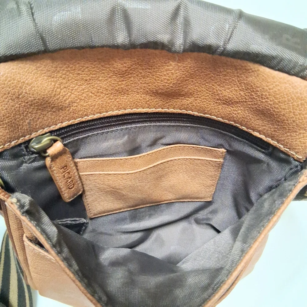 Picard Men's Tan Leather Crossbody Bag